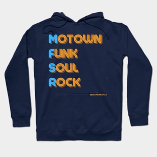 Back logo, Motown Funk Soul Rock on front Hoodie